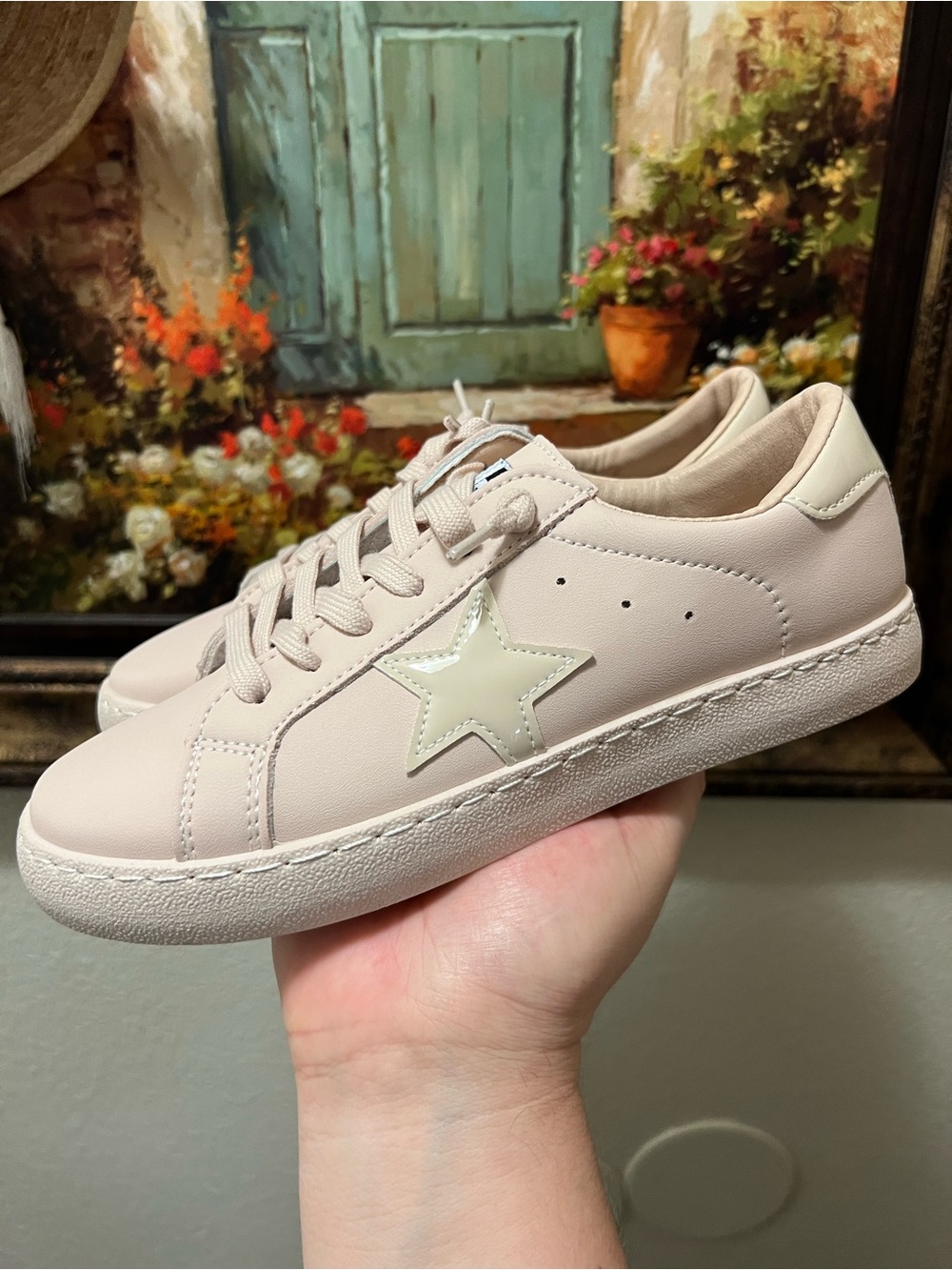 Vintage Havana Bianca Dip Dye Stone Beige Low Top Sneakers